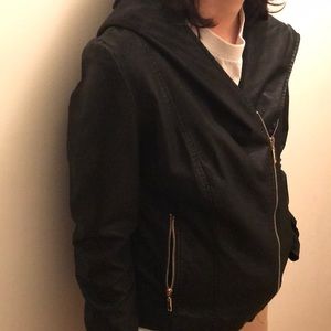 Black leather jacket